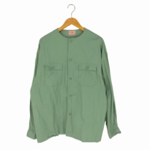 BIG MIKE(ビッグマイク) NO COLLARE TWIL SHIRT JKT メンズ  XL【中古】【ブランド古着バズストア】