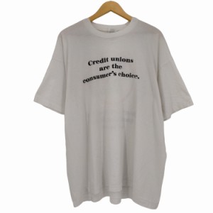 FRUIT OF THE LOOM(フルーツオブザルーム) USA製  メッセージプリント Tシャツ メンズ import：XL 【中古】【ブランド古着バズストア】