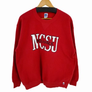 RUSSELL ATHLETIC(ラッセルアスレチック) 80-90S USA製 NCSU WOLFPACK カレッジロゴ アメフト プリントスウェット メンズ import：XXL 【