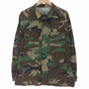 US ARMY(ユーエスアーミー) USA製 RIPSTOP BDU SHIRTS リップストップ ミリタリー シャツ ジャケット メンズ  MEDIUM REGULAR【中古】【