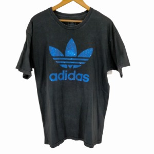 adidas(アディダス) ビッグロゴプリント Tシャツ メンズ import：L 【中古】【ブランド古着バズストア】