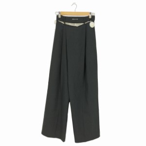 USED古着(ユーズドフルギ) {{PRANK PROJECT}} Moon Slit Asymmetry Tack Pants ムーン スリット アシンメトリー タック パンツ レディー