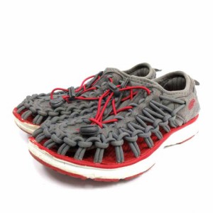 KEEN(キーン) ユニークジュニア マグネット サンダル ラバー 20.0cm グレー 赤 レッド 1015485 /AN20 レディース  20.0cm【中古】【ブラ