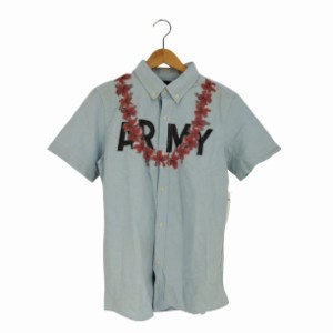 Rhythm of Life UNITED ARROWS(リズムオブライフユナイテッドアローズ) ARMY ハイビスカスプリント ボタンダウンシャツ メンズ JPN：M 【