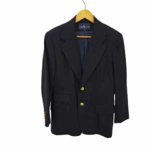 RALPH LAUREN(ラルフローレン) チェンジポケット テーラードジャケット 金ボタン 紺ブレザー レディース  11【中古】【ブランド古着バズ