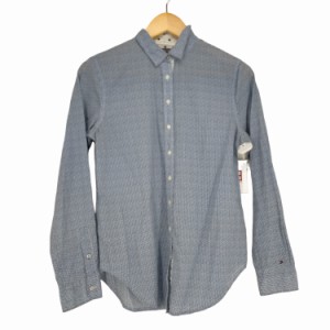 TOMMY HILFIGER(トミーヒルフィガー) REGULAR FIT 総柄コットンシャツ レディース JPN：4 【中古】【ブランド古着バズストア】