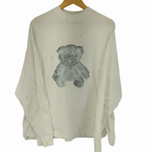 WE11DONE(ウェルドーン) 22AW テディベア リフレクティブ ロングスリーブTシャツ PEARL NECKLACE TEDDY LONG SLEEVE T-SHIRT メンズ JPN