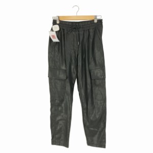 ZARA(ザラ) black faux leather cargo pants レディース  M【中古】【ブランド古着バズストア】