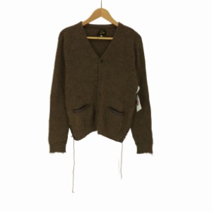 Needles(ニードルズ) Lamskin Patches MOHAIR CARDIGAN エルボーパッチ モヘア カーディガン  メンズ JPN：S 【中古】【ブランド古着バズ