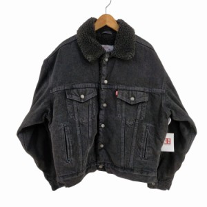 Levis(リーバイス) 70629-4159 BLACK DENIM SHERPA TRUCKER JACKET メンズ import：M 【中古】【ブランド古着バズストア】