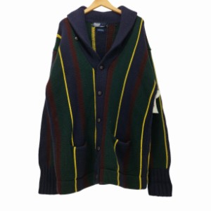 POLO RALPH LAUREN(ポロラルフローレン) マルチカラーショールカラーカーディガン くるみボタン メンズ  表記無【中古】【ブランド古着バ