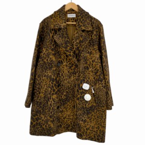 USED古着(ユーズドフルギ) {{AVENUE FYI}} LEOPARD DOUBLE FACE WOOL COAT レディース  M【中古】【ブランド古着バズストア】