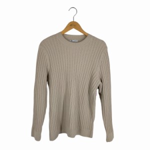 ZARA(ザラ) RIBBED SWEATER リブクルーネックセーター メンズ JPN：M 【中古】【ブランド古着バズストア】