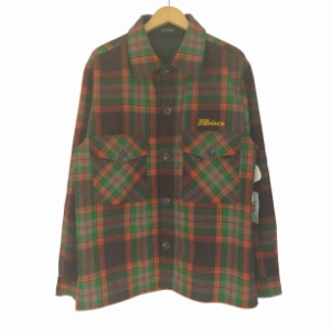 USED古着(ユーズドフルギ) {{MLVINCE}}  WOOL CHECK JACKET ウール チェック ジャケット チェーンステッチロゴ メンズ import：M 【中古