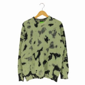 HUF(ハフ) BAR LOGO TIE DYE CREW SWEATER タイダイ クルーネックニット メンズ import：S 【中古】【ブランド古着バズストア】