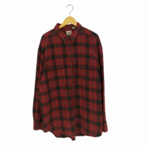 Gap(ギャップ) OLD オールド 白タグ ネル オンブレチェックシャツ メンズ import：XL 【中古】【ブランド古着バズストア】