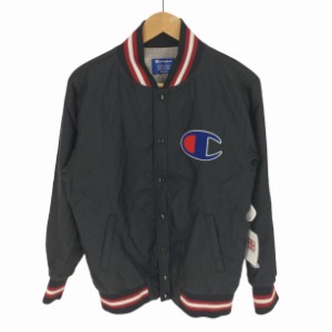 Champion(チャンピオン) 裏地 フリース ロゴ ワッペン ナイロン スタジャン メンズ JPN：M 【中古】【ブランド古着バズストア】