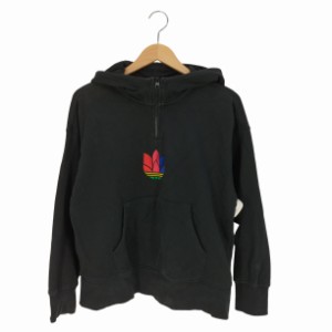 adidas Originals(アディダスオリジナルス) ADICOLOR 3D TREFOIL HALF-ZIP HOODIE レディース JPN：S 【中古】【ブランド古着バズストア