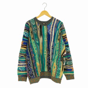 COOGI(クージー) 90s オーストラリア製 マルチカラー 3Dニット メンズ import：L 【中古】【ブランド古着バズストア】