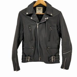 666 Leather Wear(トリプルシックスレザーウェア) ダブルライダースジャケット メンズ  34【中古】【ブランド古着バズストア】