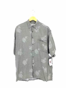 CAMPIA MODA(カンピア モダ) leaf pattern s/s rayon shirt メンズ import：M 【中古】【ブランド古着バズストア】