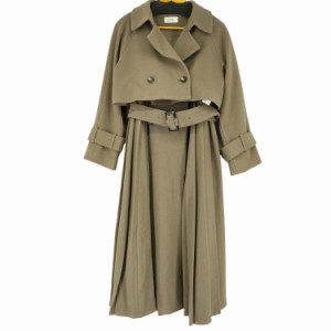 snidel(スナイデル) {{THE COAT LAB}}22AW プリーツウールコート モカ 3WAY レディース  0【中古】【ブランド古着バズストア】