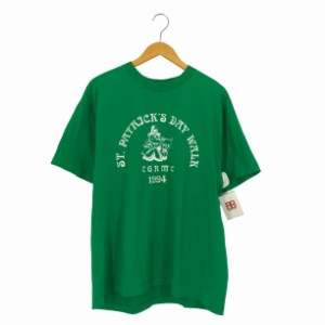 Hanes(ヘインズ) 90s USA製 ラバープリント クルーネックTシャツ メンズ import：XL 【中古】【ブランド古着バズストア】