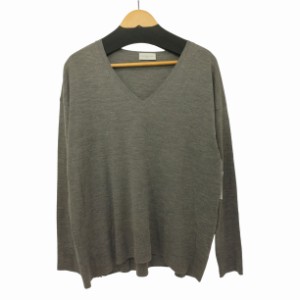 DEUXIEME CLASSE(ドゥーズィエムクラス) 17AW SKINSTRETCH V プルオーバー ニット セーター カットソー Vネック レディース 表記無 【中