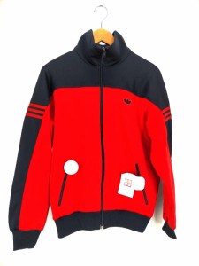 美品デカロゴadidasOriginalsトラックジャケットSメンズRED