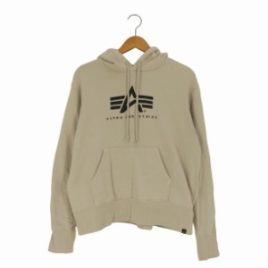 ALPHA INDUSTRIES(アルファインダストリーズ) ロゴプリントプルオーバーパーカー メンズ JPN：M 【中古】【ブランド古着バズストア】