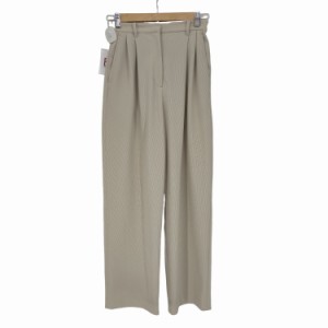 CLANE(クラネ) RIB STRIPE TUCK PANTS リブストライプタックパンツ レディース  1【中古】【ブランド古着バズストア】