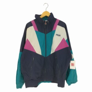 FILA(フィラ) マルチカラー ナイロンジャケット メンズ JPN：XXL 【中古】【ブランド古着バズストア】