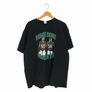 GILDAN(ギルダン) HOME DOGS GONNA EAT アニマルプリントTシャツ メンズ  2XL【中古】【ブランド古着バズストア】