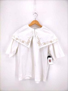 CLANE(クラネ) BIG COLLAR EMBROIDERY TOPS レディース JPN：1 【中古】【ブランド古着バズストア】