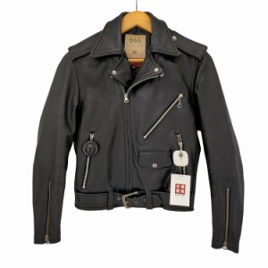 666 Leather Wear(トリプルシックスレザーウェア) MY WAY MAN ライダースジャケット レディース  32【中古】【ブランド古着バズストア】