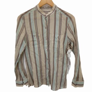 AQUASCUTUM(アクアスキュータム) シルク混 ノーカラーシャツ レディース 表記無 【中古】【ブランド古着バズストア】