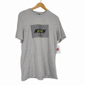 MSGM(エムエスジーエム) ACTIVE リフレクタープリント半袖Tシャツ メンズ JPN：S 【中古】【ブランド古着バズストア】