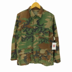 US ARMY(ユーエスアーミー) USMC プリント ウッドランドカモ リップストップ BDU ミリタリー ジャケット メンズ  SMALL-REGULAR【中古】