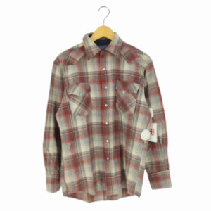 PENDLETON(ペンドルトン) バージンウール オンブレチェック ウエスタンポケット 開襟オープンカラーシャツ メンズ import：S 【中古】【