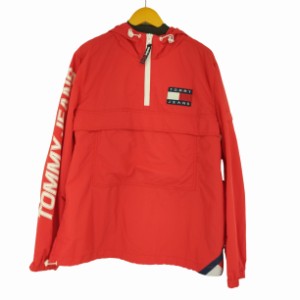 tommy jeans(トミージーンズ) ナイロン アノラックパーカー メンズ import：L 【中古】【ブランド古着バズストア】