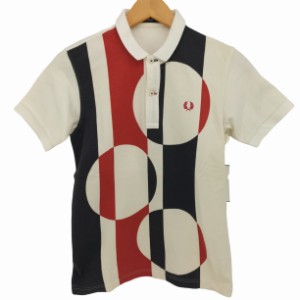 FRED PERRY(フレッドペリー) アート プリント S/S ポロシャツ レディース import：S 【中古】【ブランド古着バズストア】