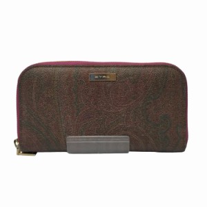 ETRO(エトロ) ペイズリー柄 ラウンドジップ ロング ウォレット 長財布 レディース 表記無 【中古】【ブランド古着バズストア】