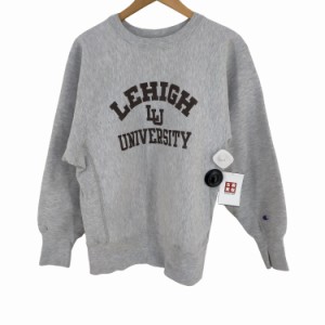 Champion(チャンピオン) USA製 刺繍タグ REVERSE WEAVE LEHIGH UNIVERSITY リーハイ大学 3段プリント クルーネックスウェット メンズ imp