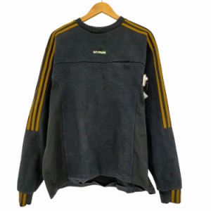 adidas(アディダス) UNOPENED BLACK SWEATSHIRT ロゴ刺繍 クルーネックスウェット メンズ JPN：M 【中古】【ブランド古着バズストア】