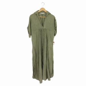 ZARA(ザラ) LINEN SLIT DRESS リネン スリットドレス スキッパーワンピース レディース import：M 【中古】【ブランド古着バズストア】