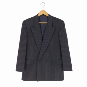 LANVIN(ランバン) チョークストライプダブルブレストテーラードジャケット メンズ EUR：50 【中古】【ブランド古着バズストア】