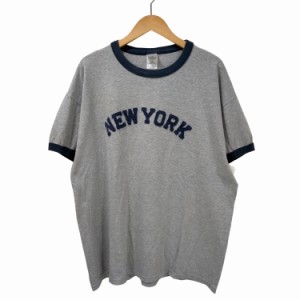 GILDAN(ギルダン) NEW YORK リンガーTシャツ メンズ import：XL 【中古】【ブランド古着バズストア】