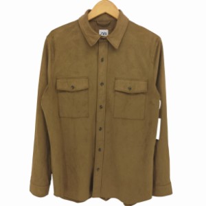 ZARA(ザラ) FAUX SUEDE OVERSHIRT メンズ import：S 【中古】【ブランド古着バズストア】