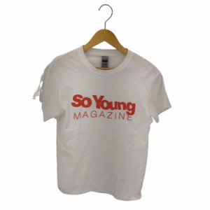 GILDAN(ギルダン) so young magazineプリント Tシャツ メンズ import：S 【中古】【ブランド古着バズストア】