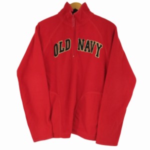 OLD NAVY(オールドネイビー) フロントロゴワッペン ハイネックハーフジップ フリースジャケット メンズ import：M 【中古】【ブランド古